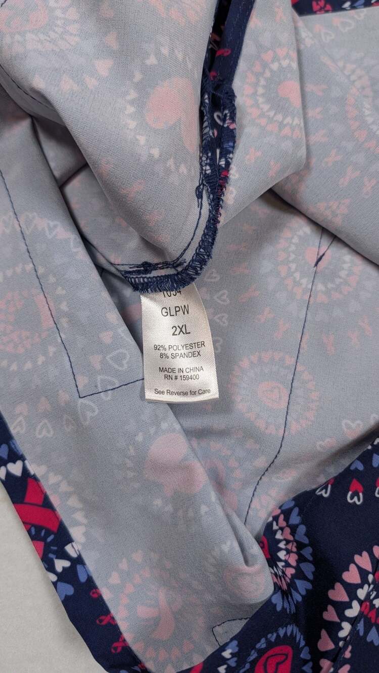 Ava Therese by Zavaté Apparel 1054 V-Neck  2xl Scrub Top - Picture 4 of 7